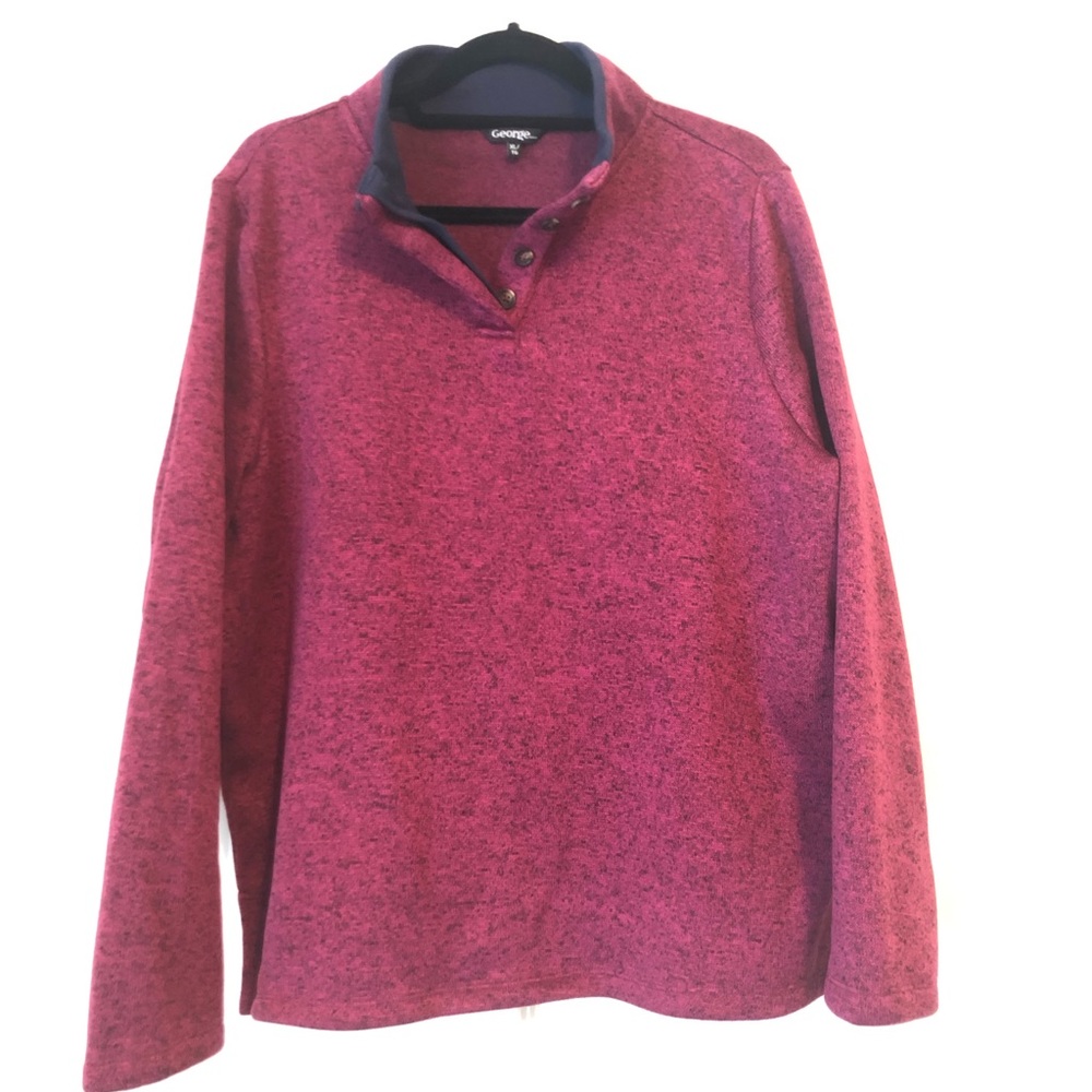 Never Worn cozy warm sweater with 1/4 button front